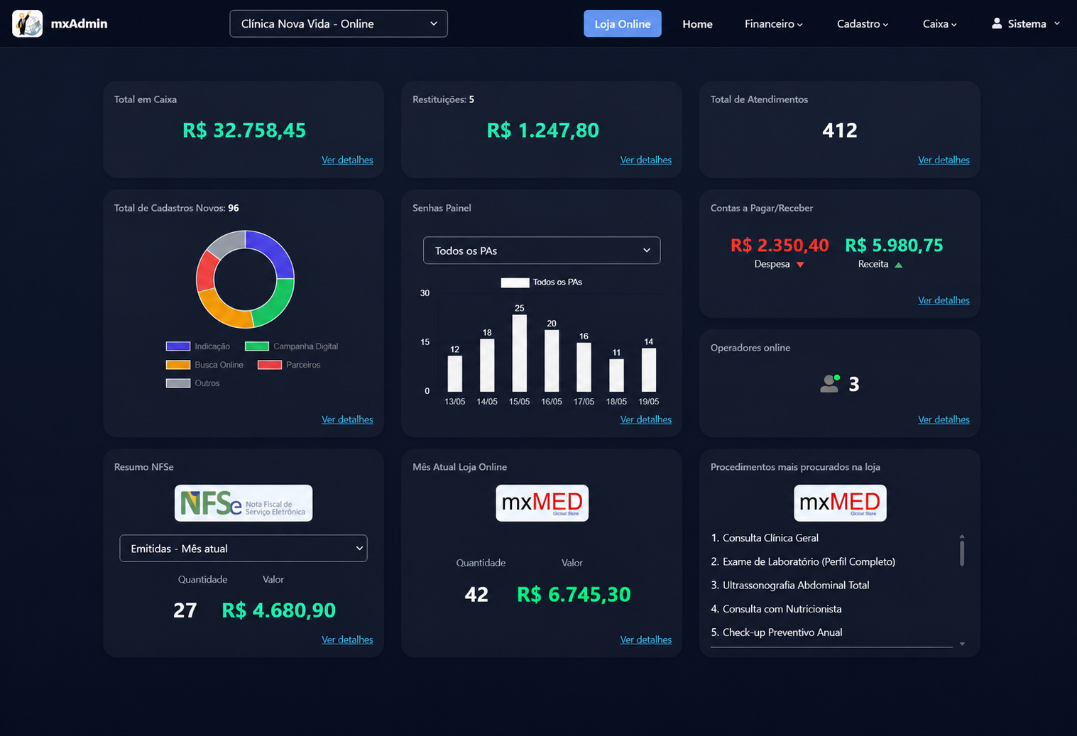 mxAdmin Web imagem 1